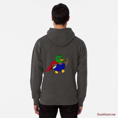 Alive Boss Duck Charcoal Heather Pullover Hoodie (Back printed) image