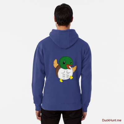 Super duck Blue Pullover Hoodie (Back printed) image