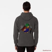 Dead Boss Duck (smoky) Charcoal Heather Pullover Hoodie (Back printed)
