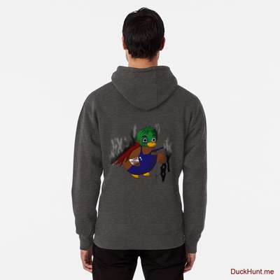 Dead Boss Duck (smoky) Charcoal Heather Pullover Hoodie (Back printed) image