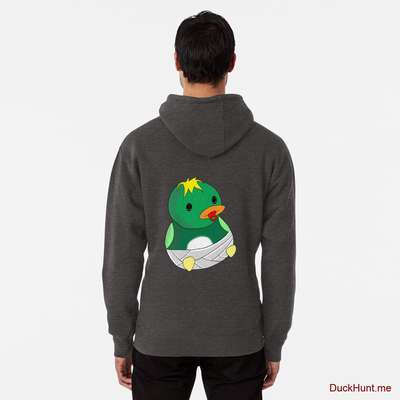 Baby duck Charcoal Heather Pullover Hoodie (Back printed) image