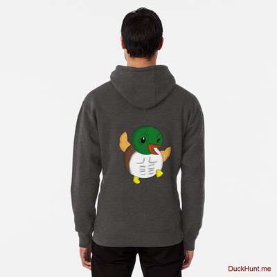 Super duck Charcoal Heather Pullover Hoodie (Back printed) image