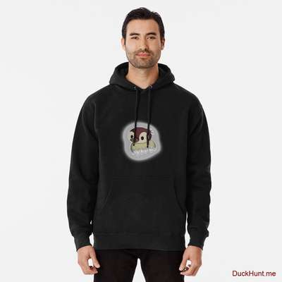Ghost Duck (foggy) Black Pullover Hoodie (Front printed) image