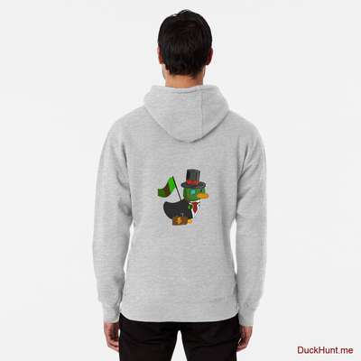 Golden Duck Heather Grey Pullover Hoodie (Back printed) image
