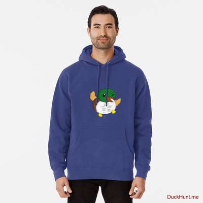 Super duck Blue Pullover Hoodie (Front printed) image