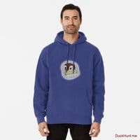 Ghost Duck (foggy) Blue Pullover Hoodie (Front printed)