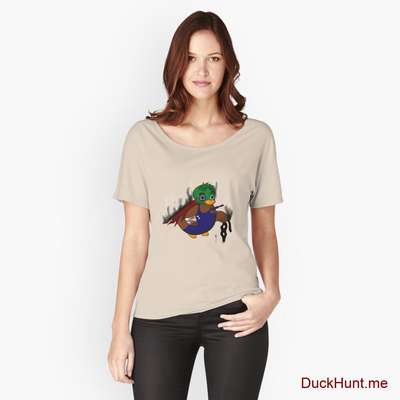 Dead Boss Duck (smoky) Creme Relaxed Fit T-Shirt (Front printed) image