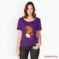 Mechanical Duck Purple Relaxed Fit T-Shirt (Front printed)