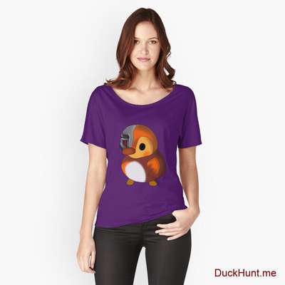 Mechanical Duck Purple Relaxed Fit T-Shirt (Front printed) image