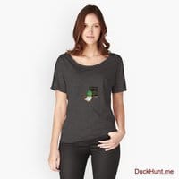 Prof Duck Charcoal Heather Relaxed Fit T-Shirt (Front printed)