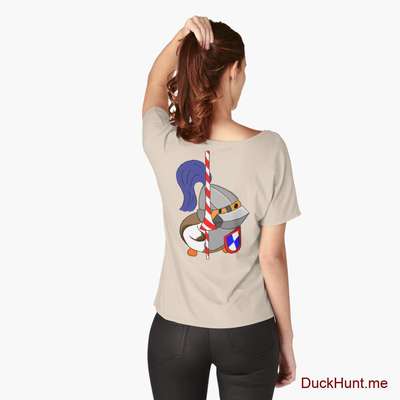 Armored Duck Creme Relaxed Fit T-Shirt (Back printed) image
