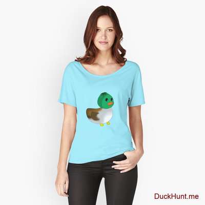 Normal Duck Turquoise Relaxed Fit T-Shirt (Front printed) image