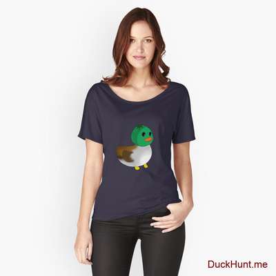 Normal Duck Navy Relaxed Fit T-Shirt (Front printed) image