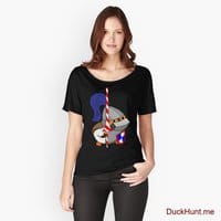 Armored Duck Black Relaxed Fit T-Shirt (Front printed)
