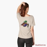 Dead Boss Duck (smoky) Creme Relaxed Fit T-Shirt (Back printed)