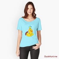 Royal Duck Turquoise Relaxed Fit T-Shirt (Front printed)