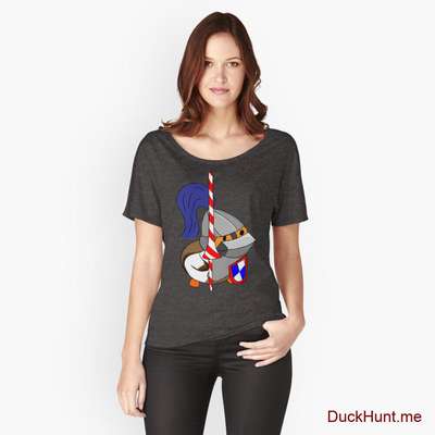Armored Duck Charcoal Heather Relaxed Fit T-Shirt (Front printed) image