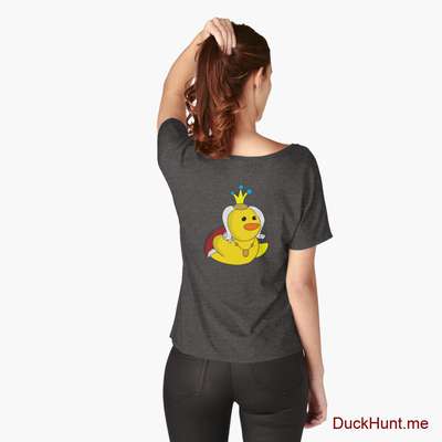Royal Duck Charcoal Heather Relaxed Fit T-Shirt (Back printed) image