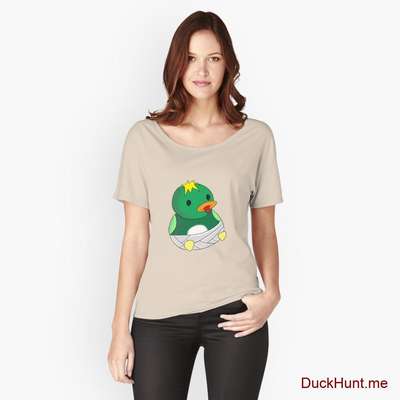 Baby duck Creme Relaxed Fit T-Shirt (Front printed) image