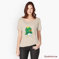 Baby duck Creme Relaxed Fit T-Shirt (Front printed)