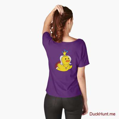 Royal Duck Purple Relaxed Fit T-Shirt (Back printed) image