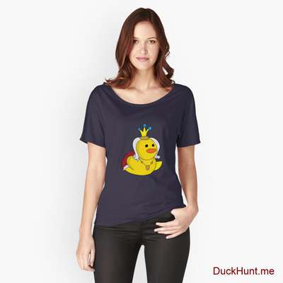 Royal Duck Navy Relaxed Fit T-Shirt (Front printed) image