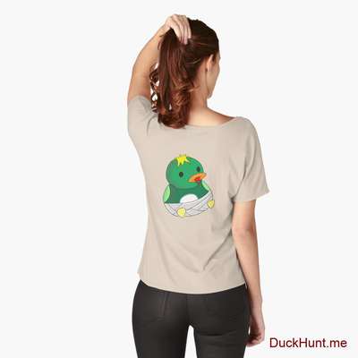 Baby duck Creme Relaxed Fit T-Shirt (Back printed) image