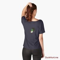 Prof Duck Navy Relaxed Fit T-Shirt (Back printed)