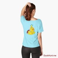Royal Duck Turquoise Relaxed Fit T-Shirt (Back printed)