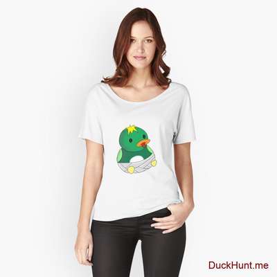 Baby duck White Relaxed Fit T-Shirt (Front printed) image