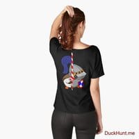 Armored Duck Black Relaxed Fit T-Shirt (Back printed)