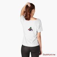 Dead DuckHunt Boss (smokeless) White Relaxed Fit T-Shirt (Back printed)