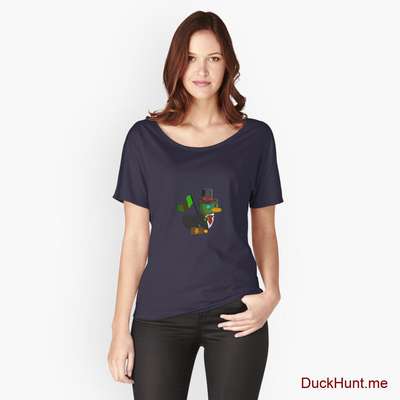 Golden Duck Navy Relaxed Fit T-Shirt (Front printed) image