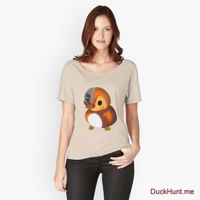Mechanical Duck Creme Relaxed Fit T-Shirt (Front printed) image