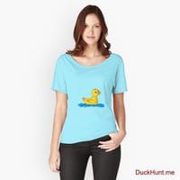 Plastic Duck Turquoise Relaxed Fit T-Shirt (Front printed)