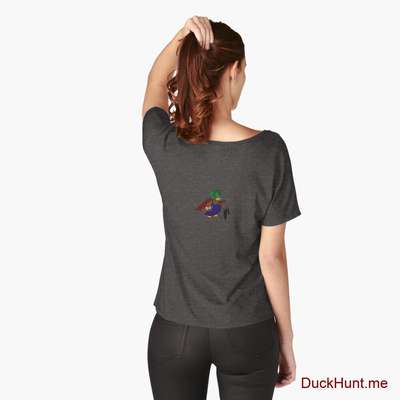 Dead DuckHunt Boss (smokeless) Charcoal Heather Relaxed Fit T-Shirt (Back printed) image