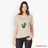 Golden Duck Creme Relaxed Fit T-Shirt (Front printed)