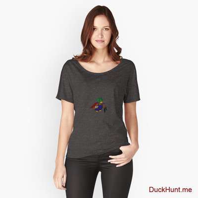 Dead DuckHunt Boss (smokeless) Charcoal Heather Relaxed Fit T-Shirt (Front printed) image