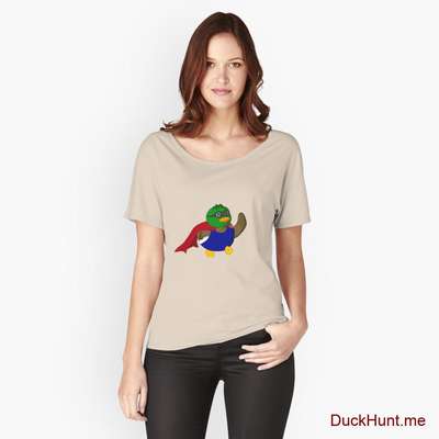 Alive Boss Duck Creme Relaxed Fit T-Shirt (Front printed) image