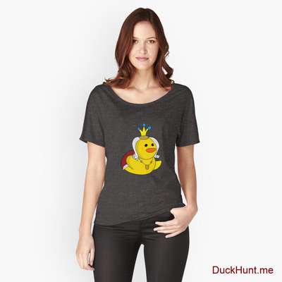Royal Duck Charcoal Heather Relaxed Fit T-Shirt (Front printed) image