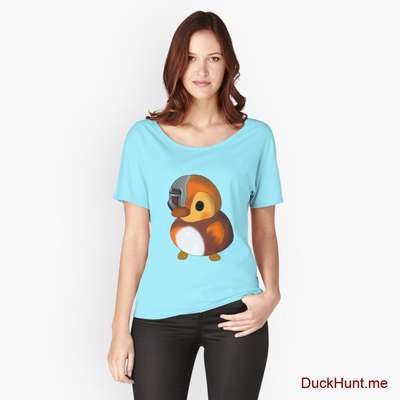 Mechanical Duck Turquoise Relaxed Fit T-Shirt (Front printed) image