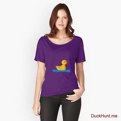 Plastic Duck Purple Relaxed Fit T-Shirt (Front printed) image