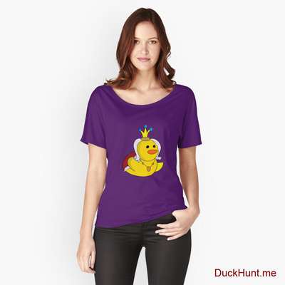 Royal Duck Purple Relaxed Fit T-Shirt (Front printed) image