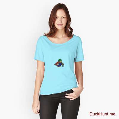 Dead DuckHunt Boss (smokeless) Turquoise Relaxed Fit T-Shirt (Front printed) image