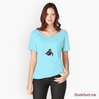 Dead DuckHunt Boss (smokeless) Turquoise Relaxed Fit T-Shirt (Front printed)