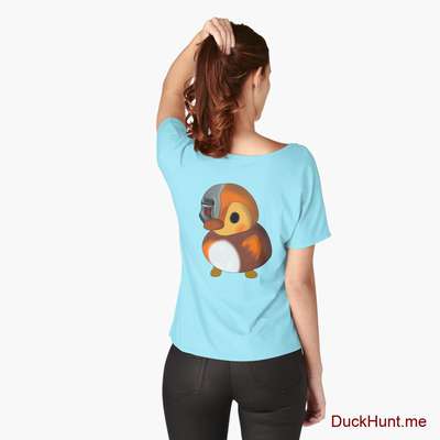 Mechanical Duck Turquoise Relaxed Fit T-Shirt (Back printed) image