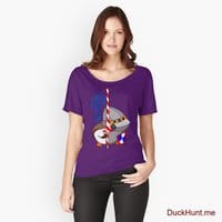 Armored Duck Purple Relaxed Fit T-Shirt (Front printed)