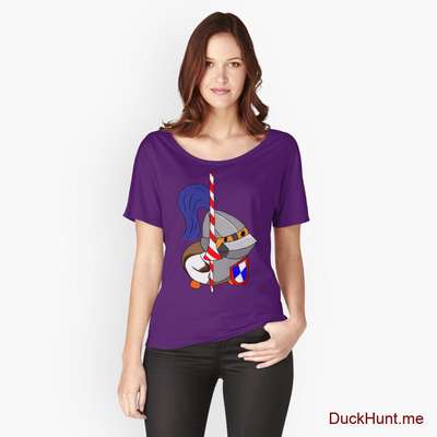 Armored Duck Purple Relaxed Fit T-Shirt (Front printed) image