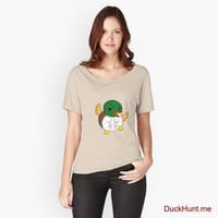 Super duck Creme Relaxed Fit T-Shirt (Front printed)