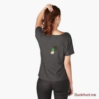 Prof Duck Charcoal Heather Relaxed Fit T-Shirt (Back printed)
